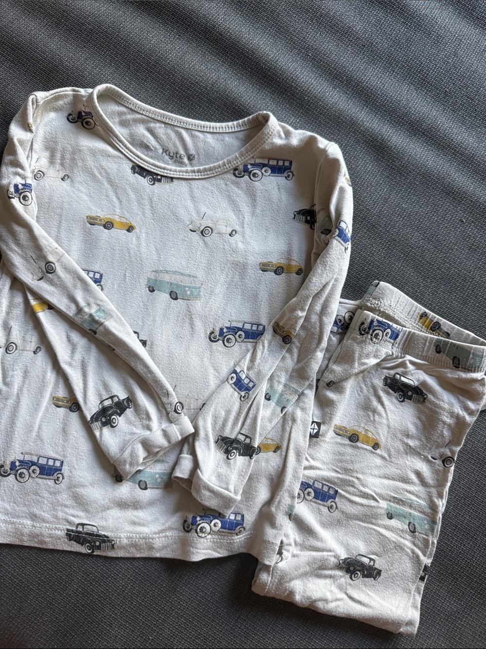 Kyte baby vintage cars long sleeve shirts pjs